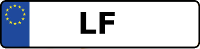 Kennzeichen mit LF