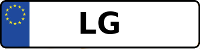 Kennzeichen mit LG
