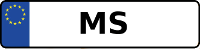 Kennzeichen mit MS