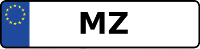 Kennzeichen mit MZ