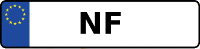 Kennzeichen mit NF