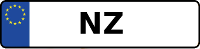 Kennzeichen mit NZ