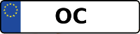 Kennzeichen mit OC
