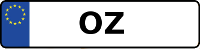 Kennzeichen mit OZ