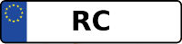 Kennzeichen mit RC