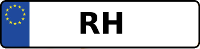 Kennzeichen mit RH