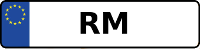 Kennzeichen mit RM