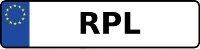 Kennzeichen mit RPL