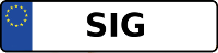 Kennzeichen mit SIG