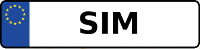 Kennzeichen mit SIM