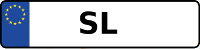 Kennzeichen mit SL