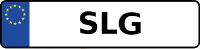 Kennzeichen mit SLG