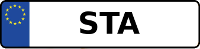 Kennzeichen mit STA