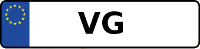 Kennzeichen mit VG