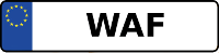 Kennzeichen mit WAF
