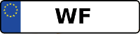 Kennzeichen mit WF