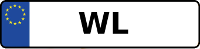 Kennzeichen mit WL