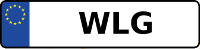 Kennzeichen mit WLG