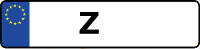 Kennzeichen mit Z