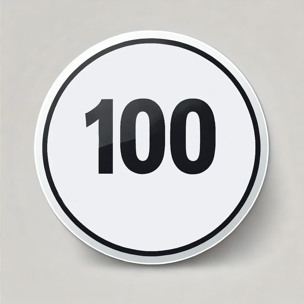 100 km/h Aufkleber