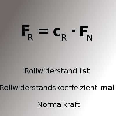 Formel für den Rollwiderstand