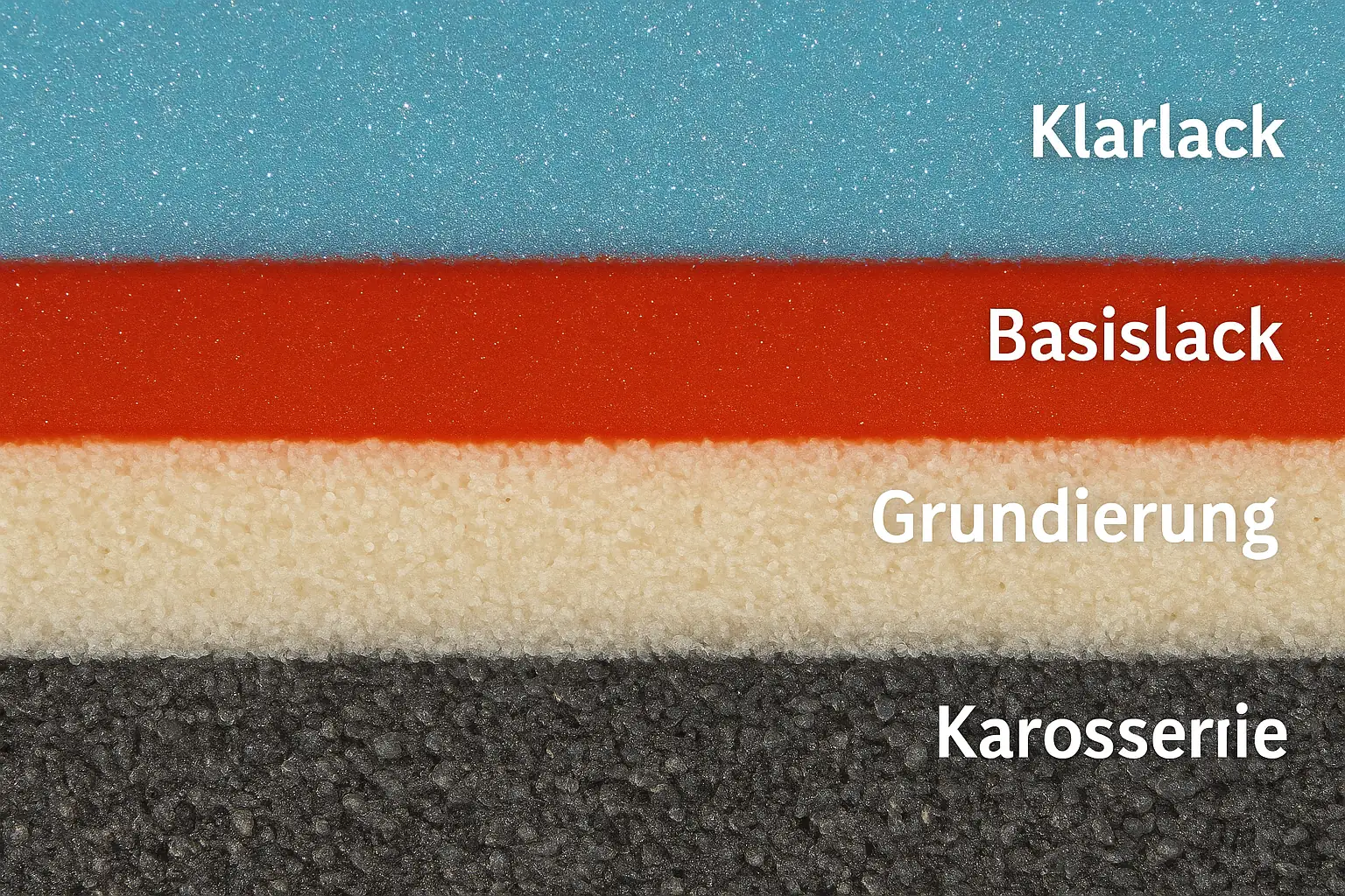 Makroaufnahme von Lackschichten