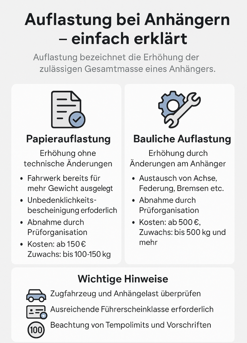 Auflastung bei einem Anhänger