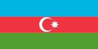 DIe Landefahne von Aserbaidschan