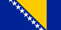 Die Landesfahne von Bosnien und Herzegowina