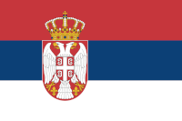 Landesfahne von Serbien