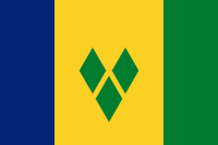 Landesfahne von Sankt Vincent und die Grenadinen